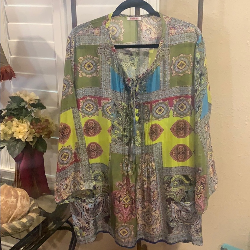 Gorgeous Johnny Was Silk Tunic